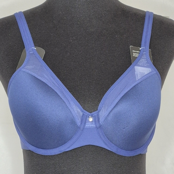 Bali Smoothing Breathable Underwire Bra w/ Convertible Straps in Navy - Size 34B - Picture 4 of 16